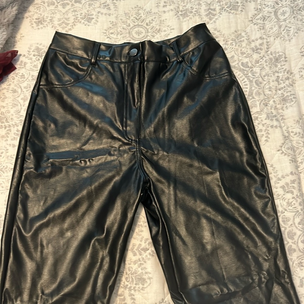Black leather pants